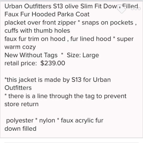 Urban Outfitters Slimfit Down-filled Parka Olive - Picture 7 of 7